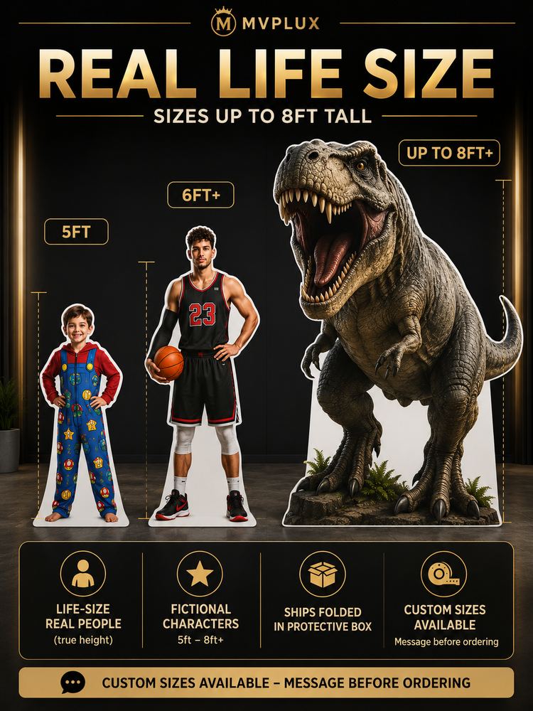Real life size standee options
